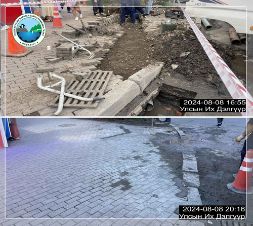 Тасалж, эвдэлсэн хуванцар хоолойг ган хоолойгоор солилоо